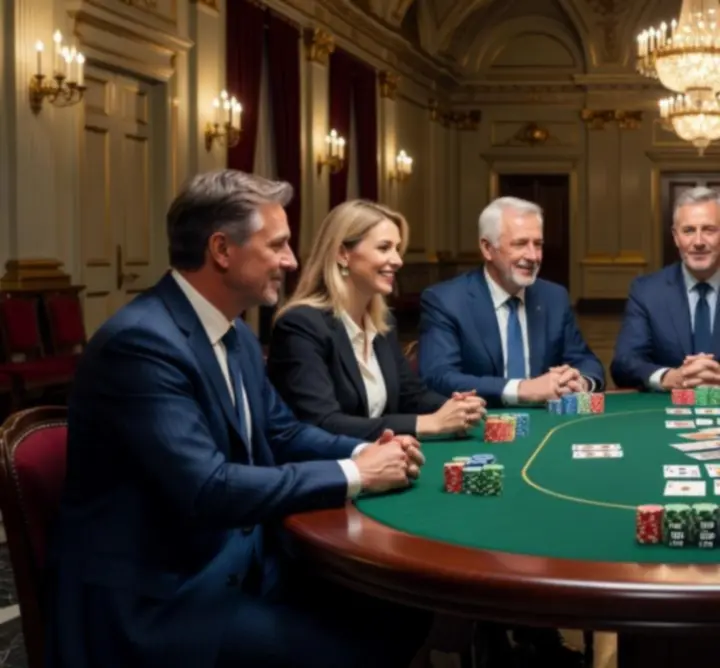 Példa offline póker esemény rendezett asztalsetupja