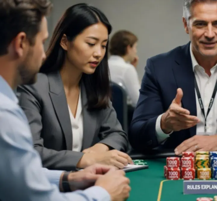 Moderátor által vezetett szervezett offline pókerasztal