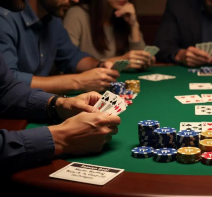Pókerparti közben zajló leosztás egy Dunaevents eseményen